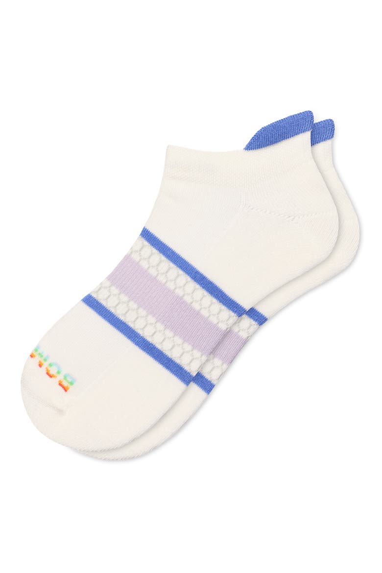 Pride Triple Stripe Ankle Socks, Alternate, color, SOFT ORCHID