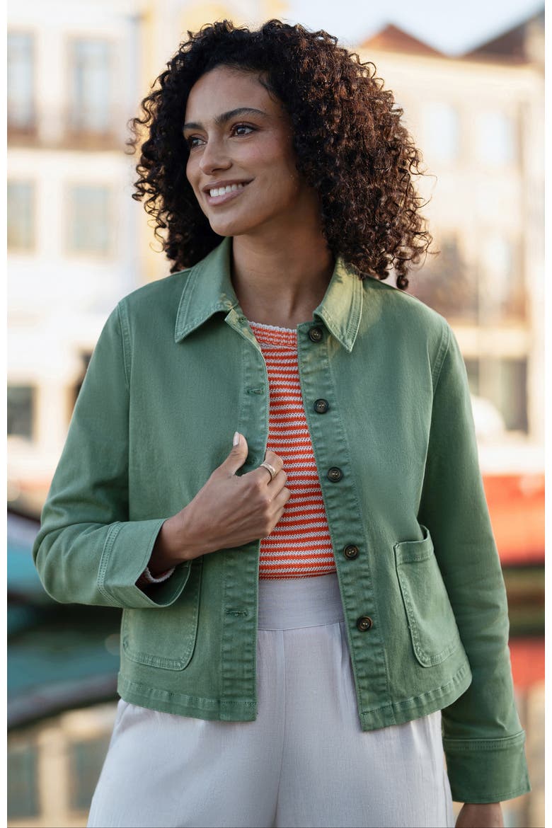 Canvas Patch Pocket Jacket, Alternate, color, Green