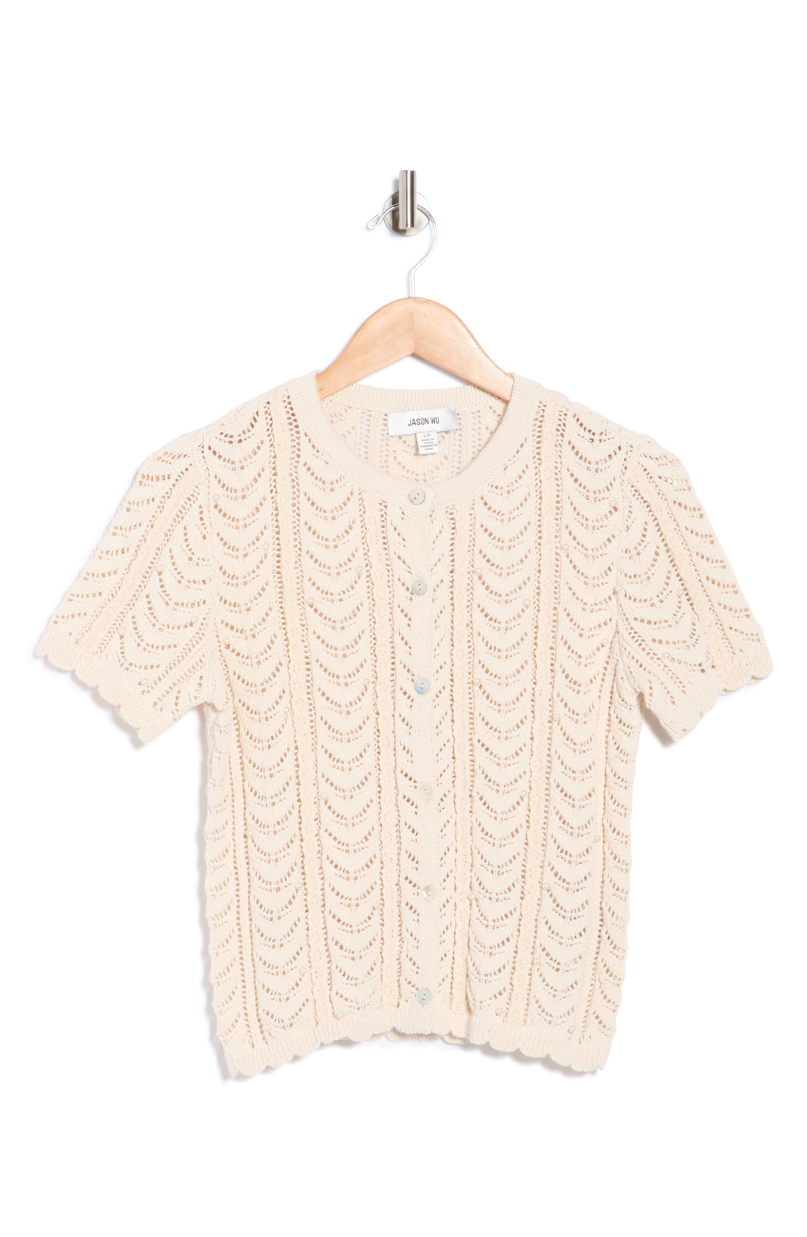 JASON WU Pointelle Lace Cardigan