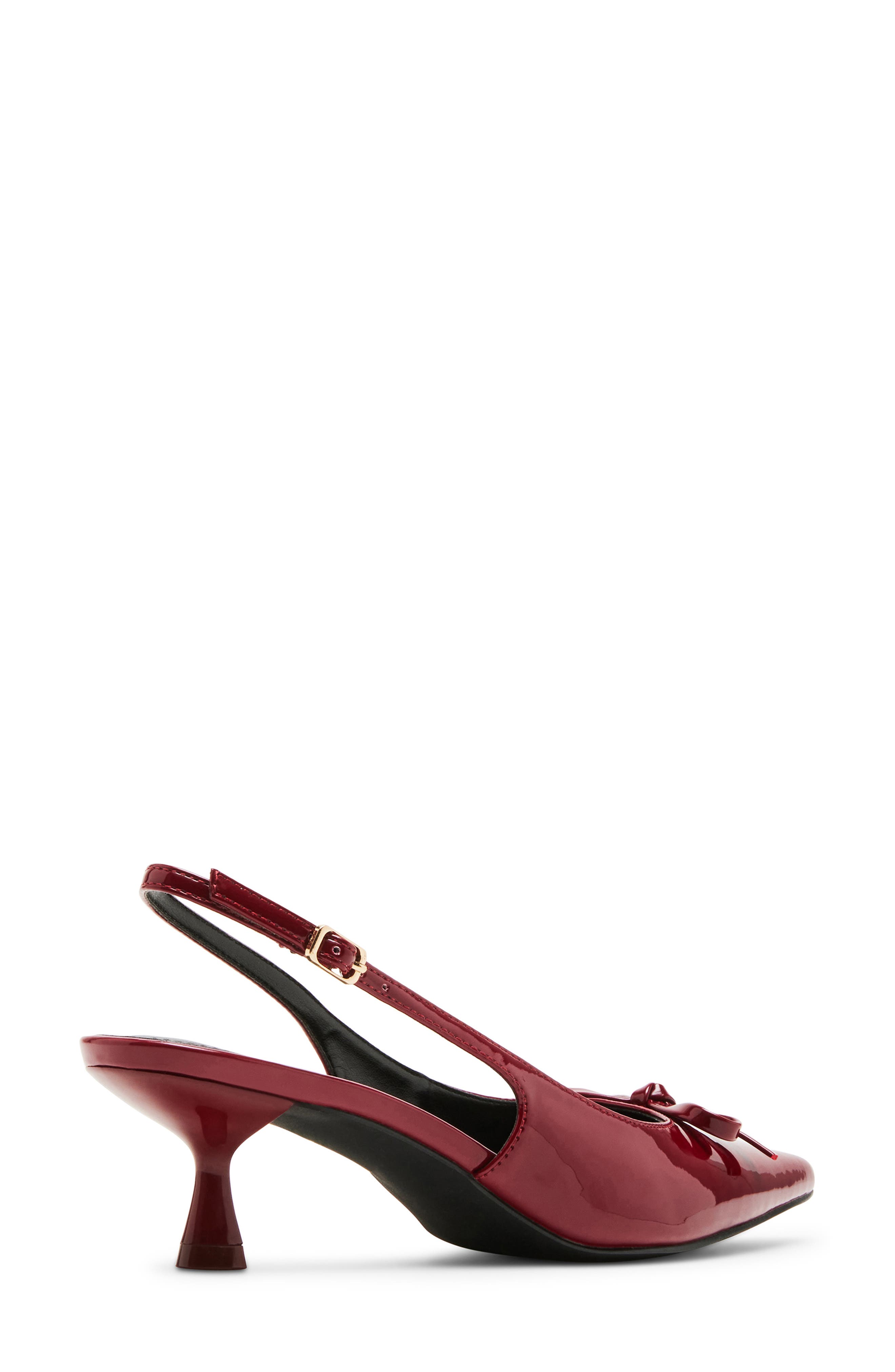 Vogue Pointed Toe Slingback Pump, Alternate, color, DARK CHERRY PATENT