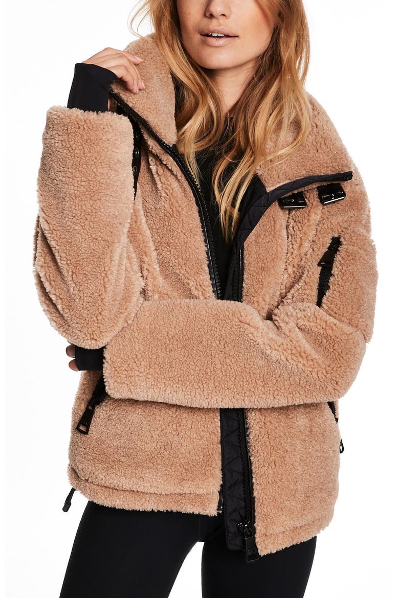 Denver Faux Shearling Jacket, Alternate, color, CAMEL