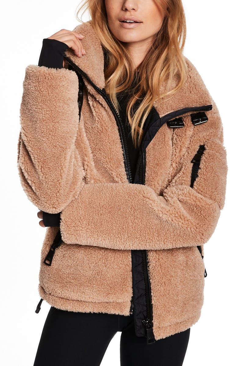 SAM. Denver Faux Shearling Jacket, Alternate, color, Camel