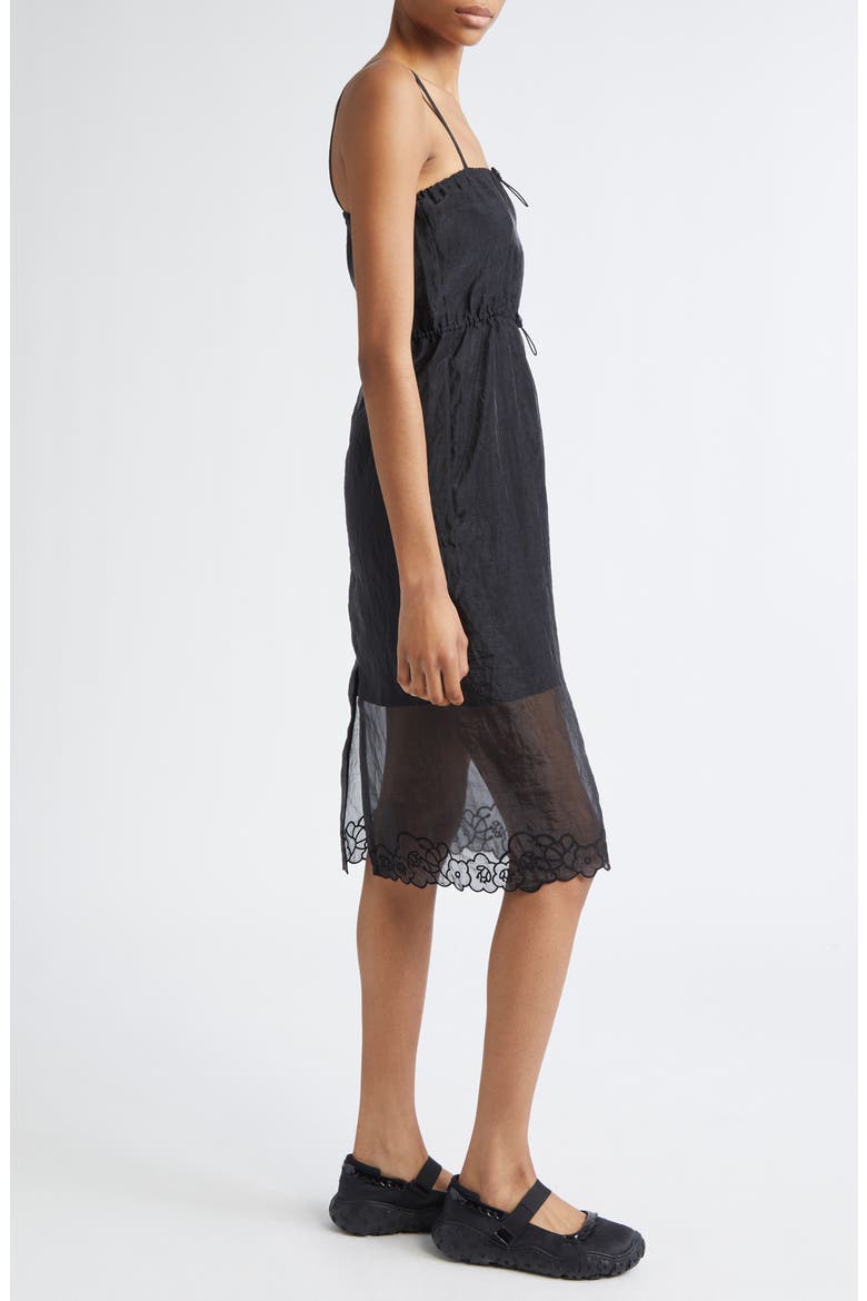 Barr Liquid Myrtia Midi Dress, Alternate, color, BLACK
