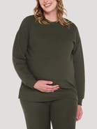 MOTHERHOOD MATERNITY Crew Neck Long Sleeve Side Zip Tunic