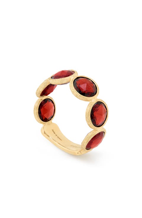 Jaipur Color Garnet Band Ring