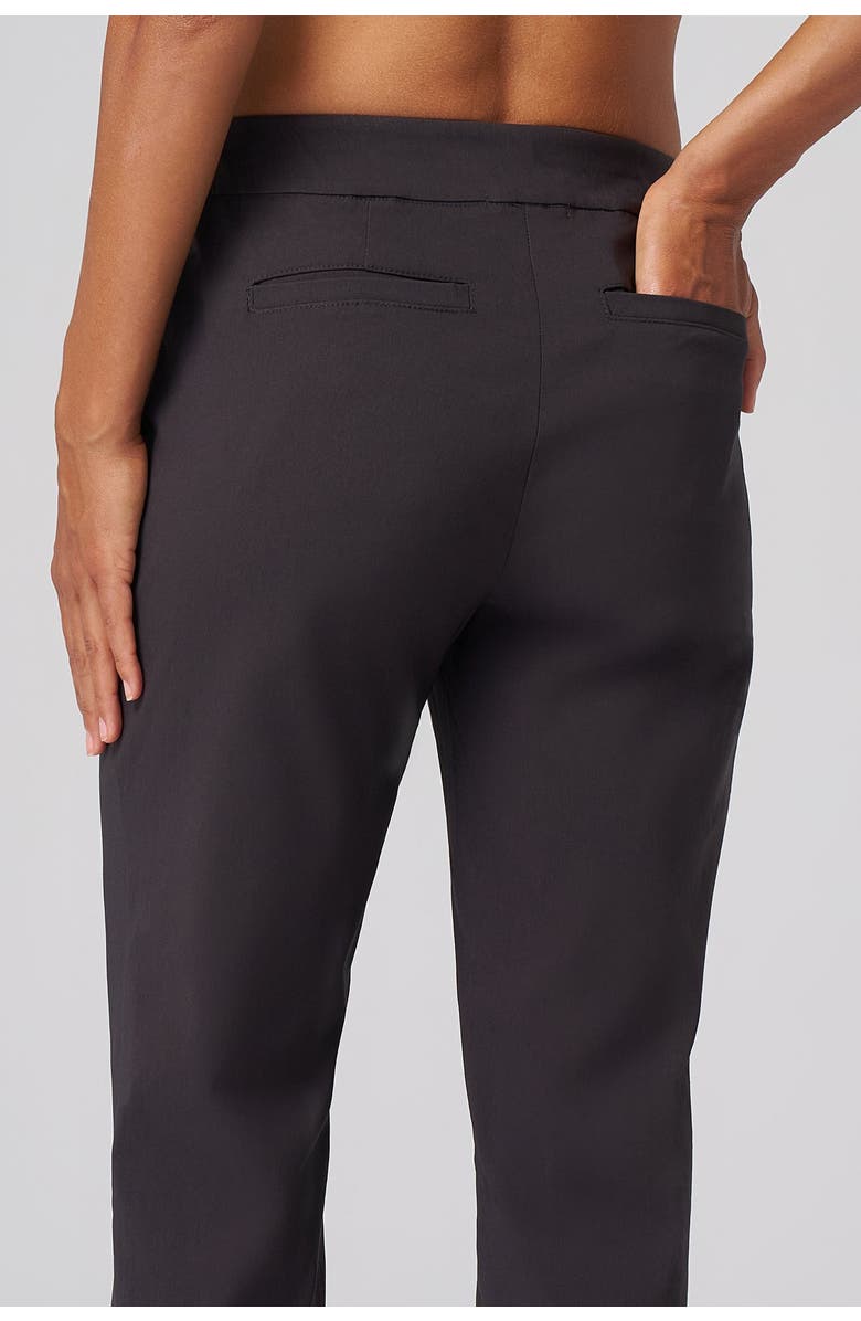 Franne Golde Structured Stretch Cuffed Tapered Pant, Alternate, color, Carbon