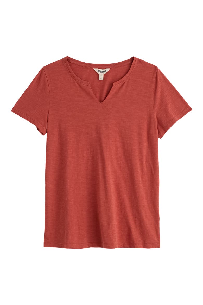 Kellow V-Neck Organic Cotton T-Shirt, Alternate, color, MASALA
