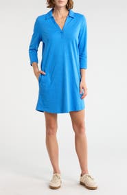 Tommy Bahama Ashby Isles Long Sleeve Cotton Jersey Polo Dress