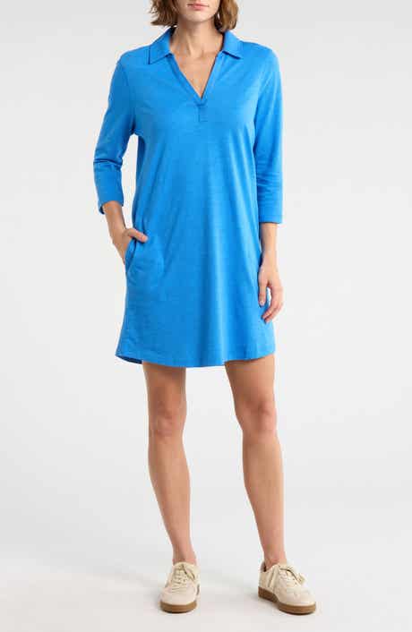 Tommy Bahama Ashby Isles Long Sleeve Cotton Jersey Polo Dress