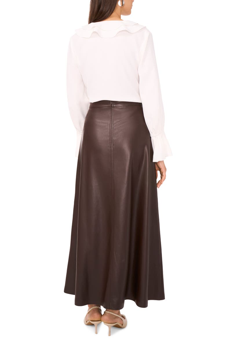 Faux Leather A-Line Skirt, Alternate, color, ESPRESSO