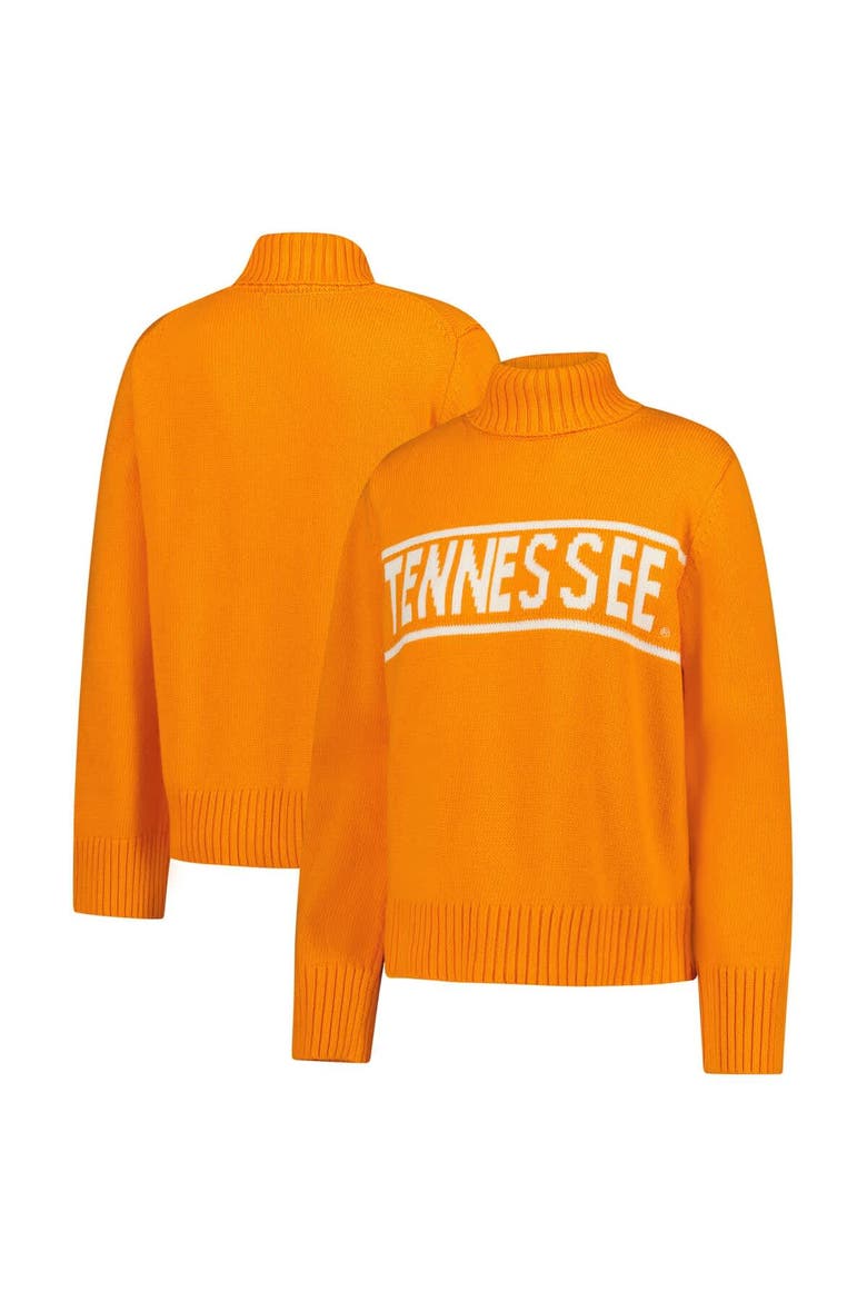 Women's Gameday Social Tennessee Orange Tennessee Volunteers Chenille Turtleneck Sweater, Main, color, Tennessee Orange