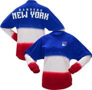 SPIRIT JERSEY Women's Fanatics Branded Blue/Red New York Rangers Ombre Long Sleeve T-Shirt