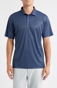 Swannies Hazelwood Modern Fit Foulard Print Performance Golf Polo
