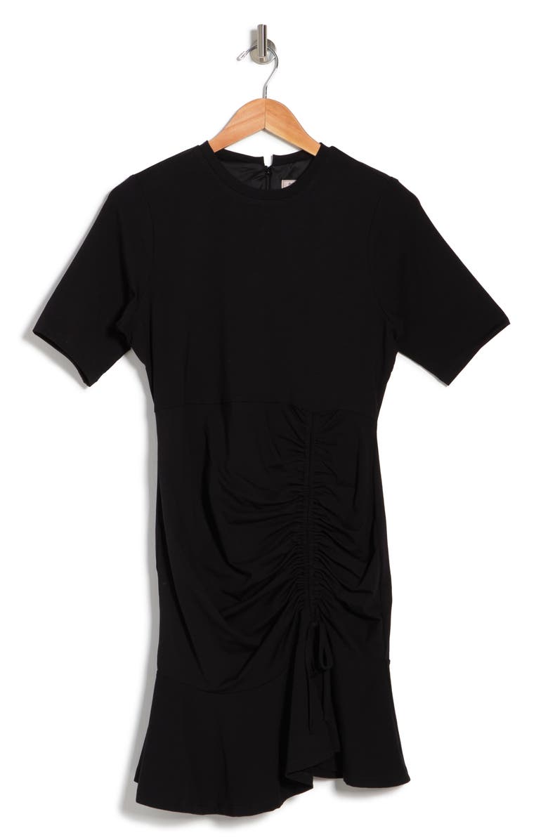 BCBGeneration Ruched Stretch Cotton Dress, Alternate, color,