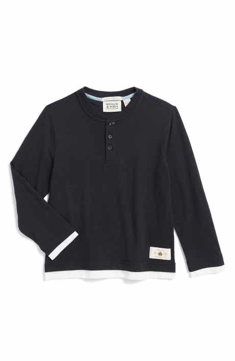 Scotch & Soda Kids' Slub Cotton Henley