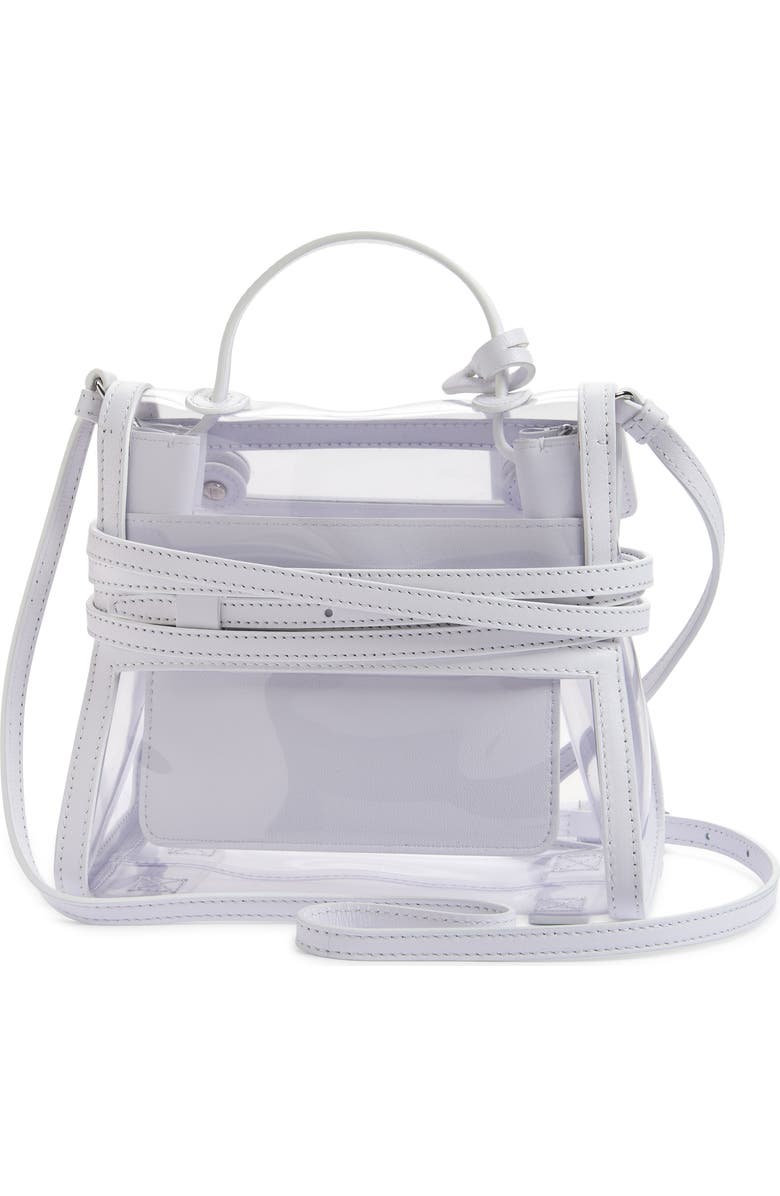 Moschino Tie Me Transparent Handbag, Alternate, color, One Color 10A Oi1