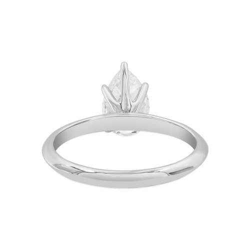 Luvmyjewelry Ava 14k Gold Pear Lab Grown Diamond Solitaire Ring In 14k White Gold