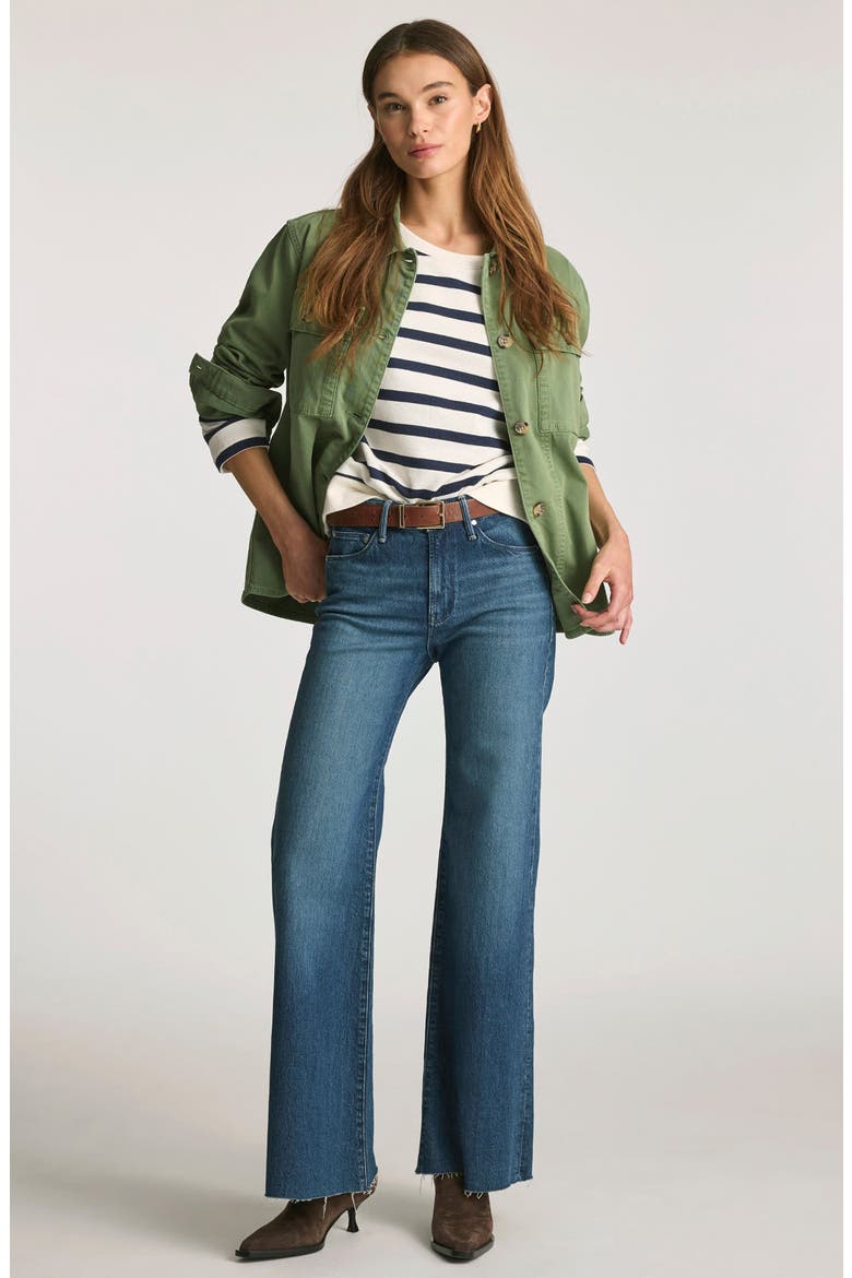 Grace Mid Rise Flare Jeans, Alternate, color, DARK BRUSHED CLASSIC BLUE