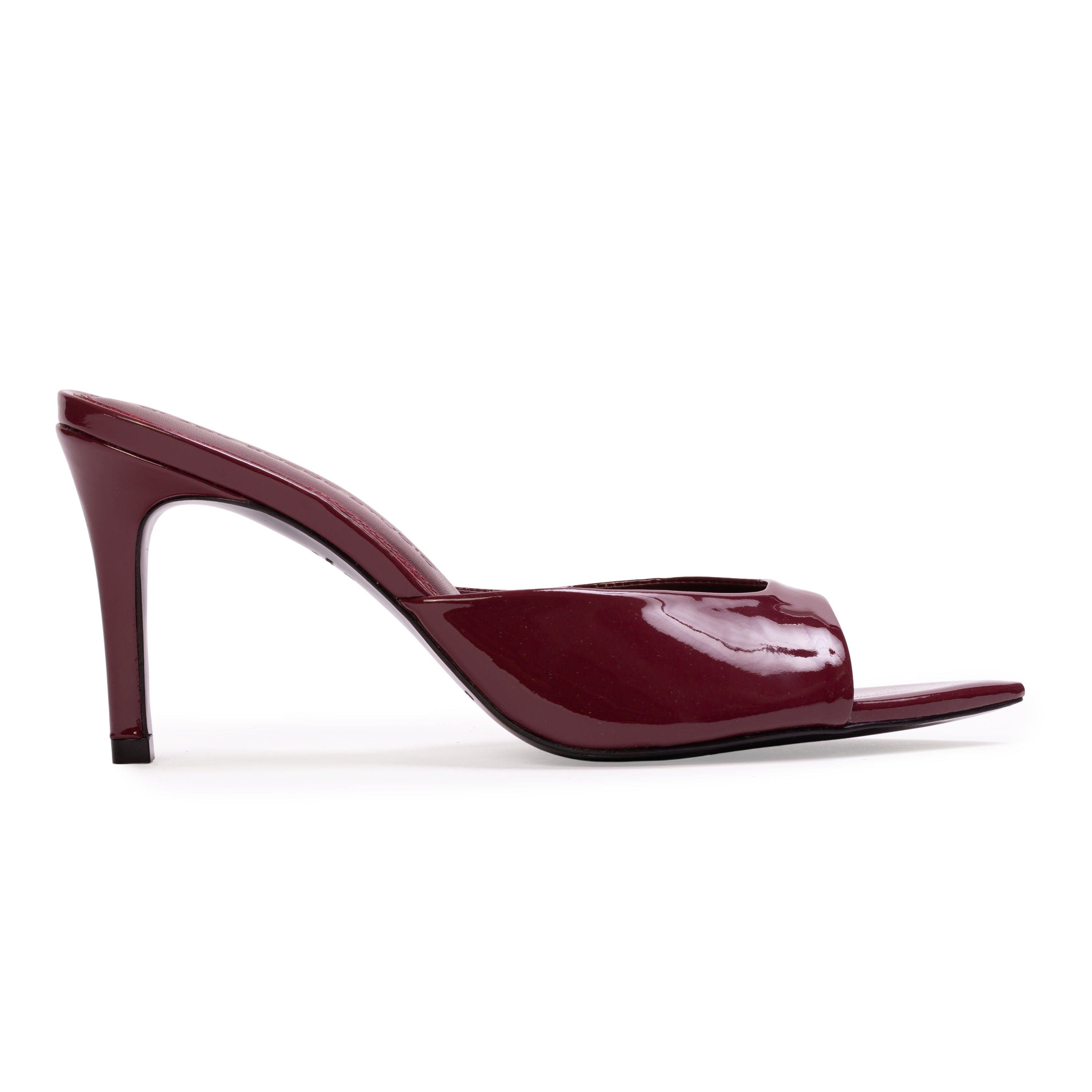 BLACK SUEDE STUDIO Brea 80 Patent Mule, Main, color, Ruby Patent Leather