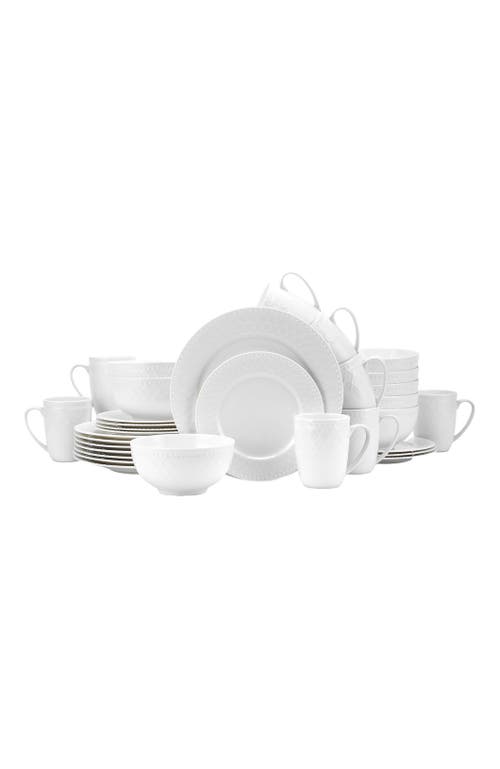 Stone Lain Alexandria Bone China 16-piece Dinnerware Set In White