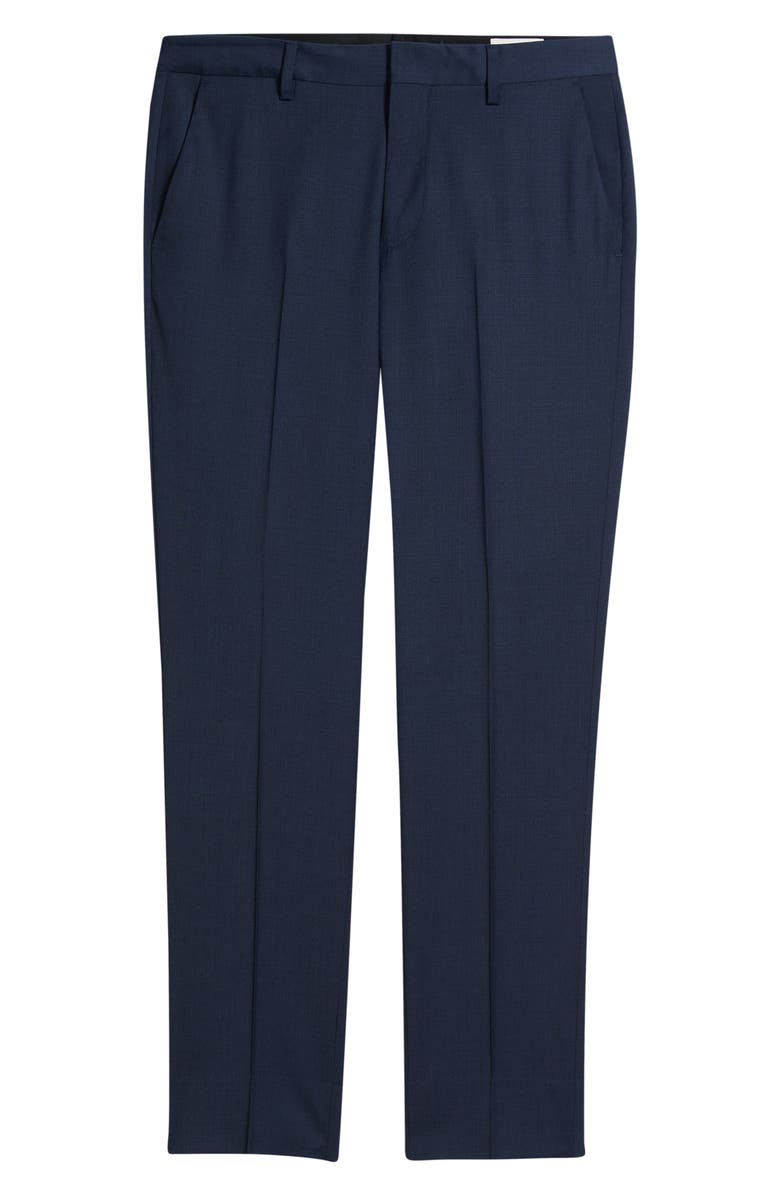 Bonobos Jetsetter Flat Front Stretch Wool Dress Pants, Main, color, Light Navy
