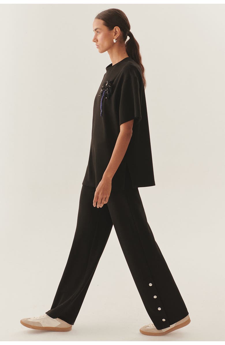 Exquise Embellished Tee, Alternate, color, Black