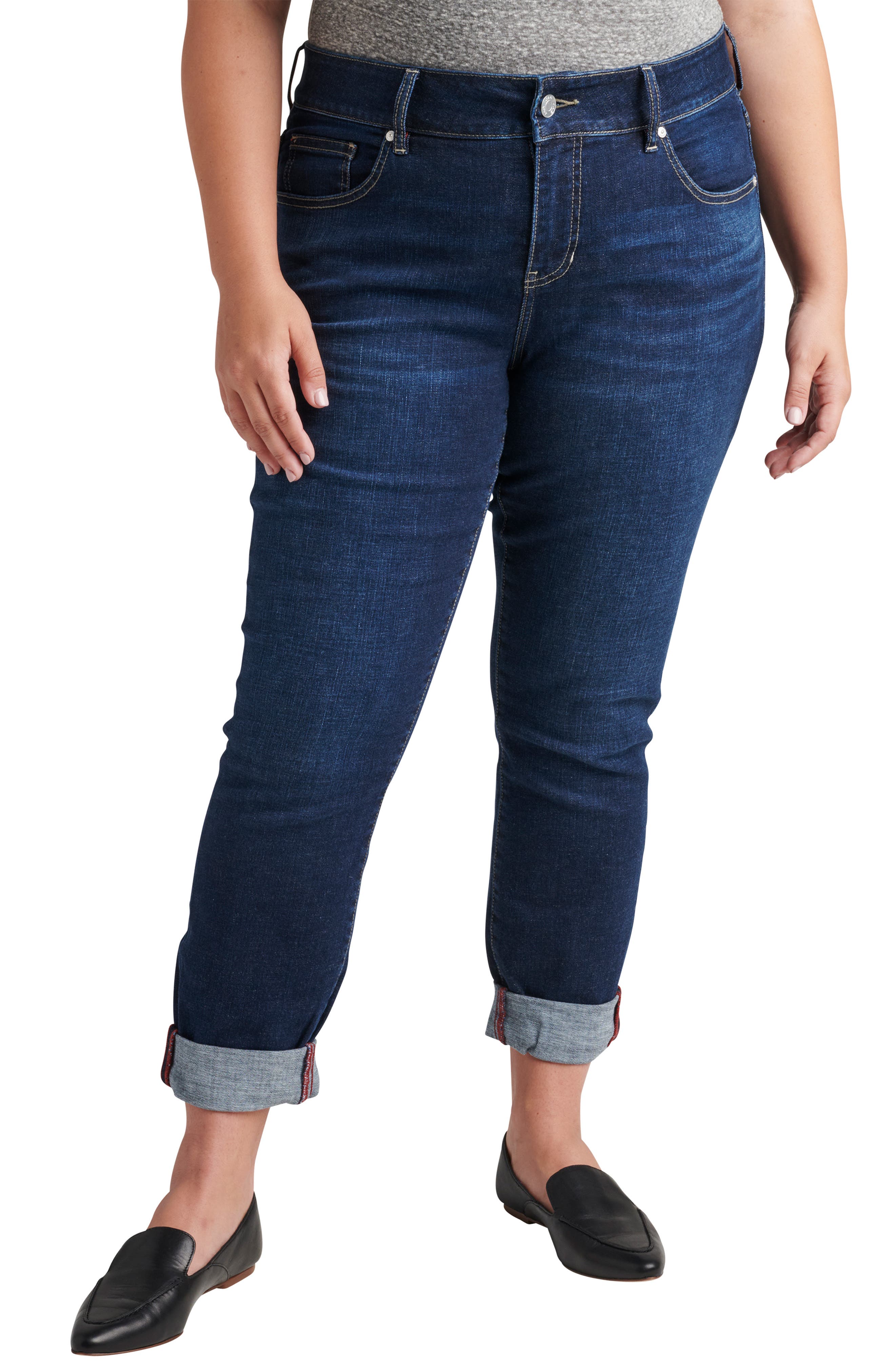 JAG Jeans Carter High Waist Crop Girlfriend Jeans