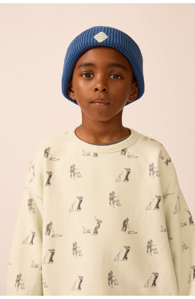 The Sunday Collective Organic Waffle Knit Beanie, Alternate, color, Blue Note