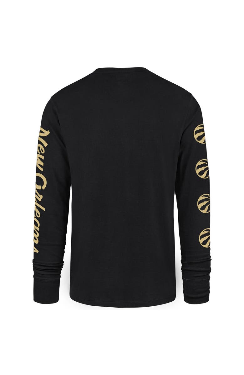 '47 Men's '47 Black Toronto Raptors 2023/24 City Edition Triplet Franklin Long Sleeve T-Shirt, Alternate, color, 