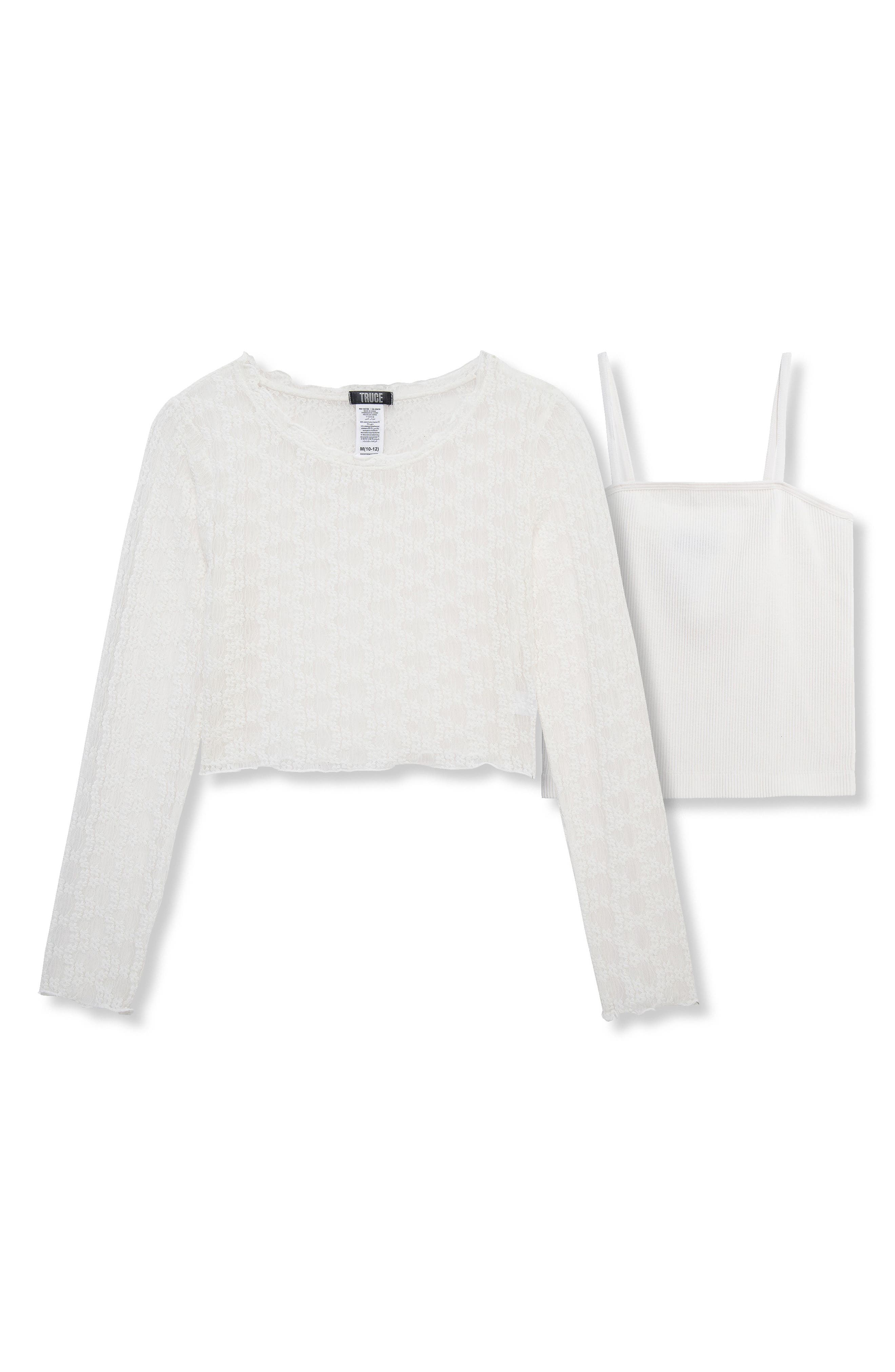Truce Kids' Long Sleeve Mesh Top & Tank Set