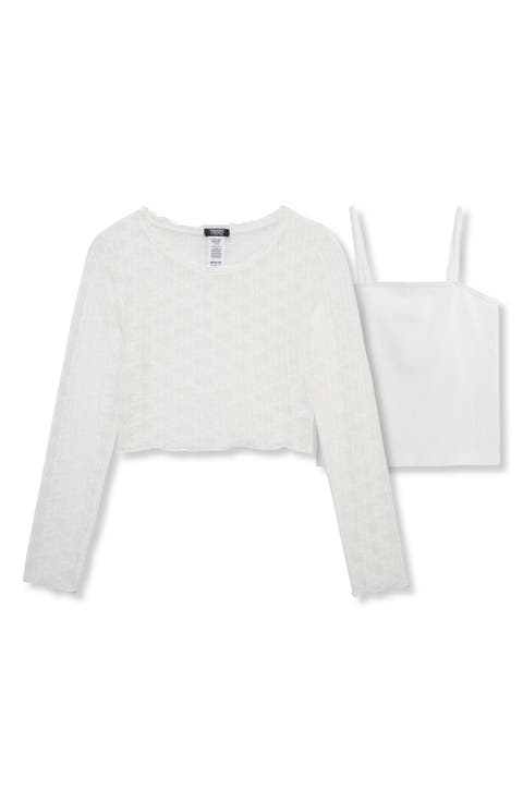 Kids' Long Sleeve Mesh Top & Tank Set (Big Kid)