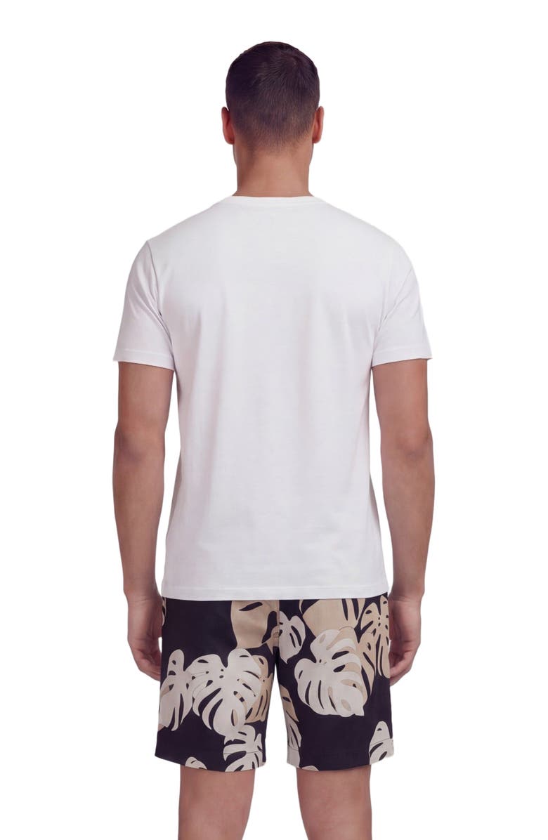 Lords of Harlech Monstera Floral Mens Flat Front Short, Alternate, color, Monstera Floral Smoke