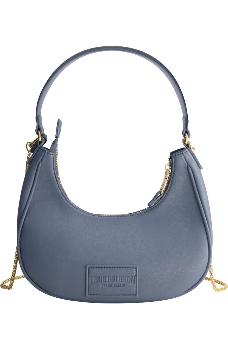 True Religion Zip Top Crescent Hobo Bag, Alternate, color,