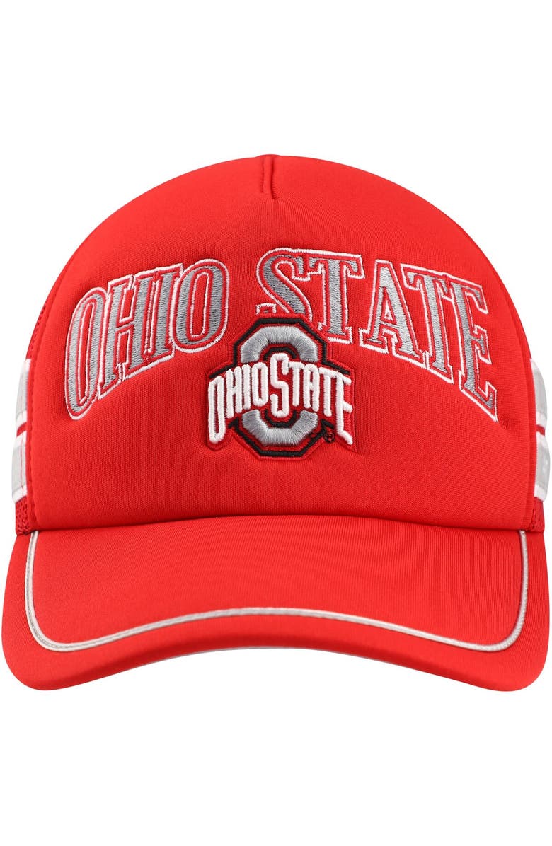 '47 Men's '47 Scarlet Ohio State Buckeyes Sideband Trucker Adjustable Hat, Alternate, color, Scarlet