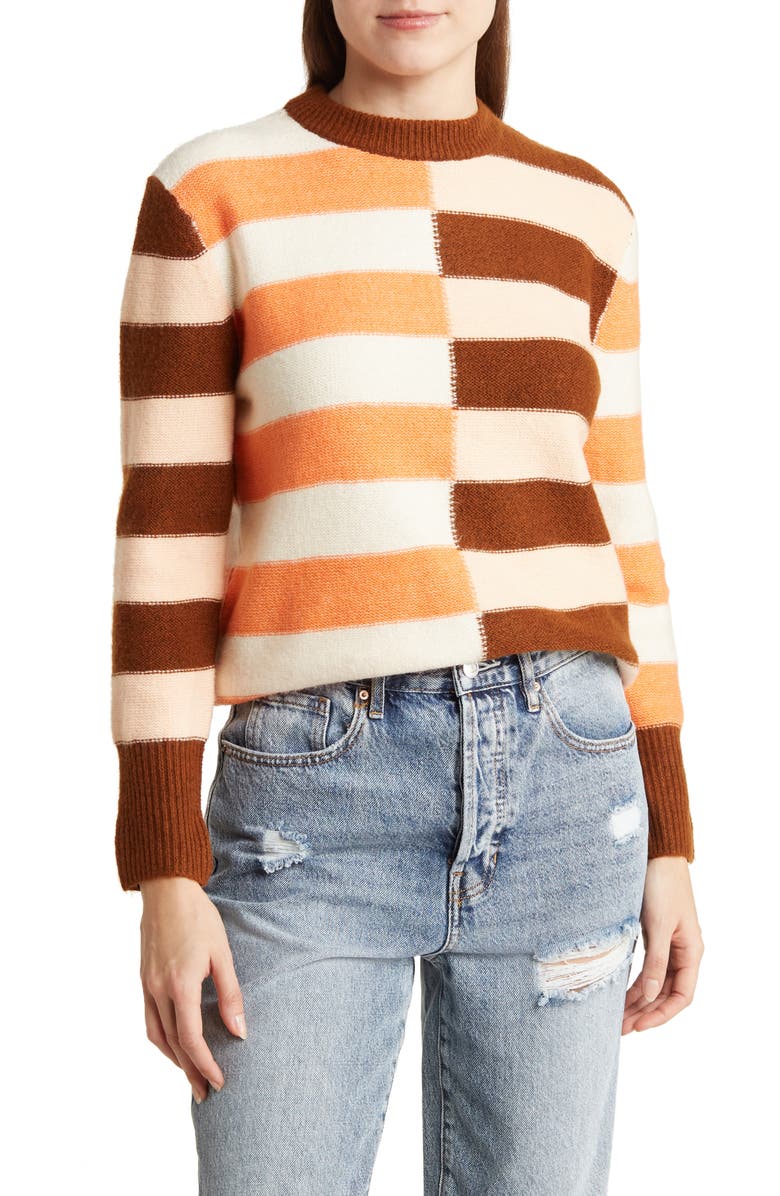 Roxy Jungle Groove Stripe Sweater, Main, color, 