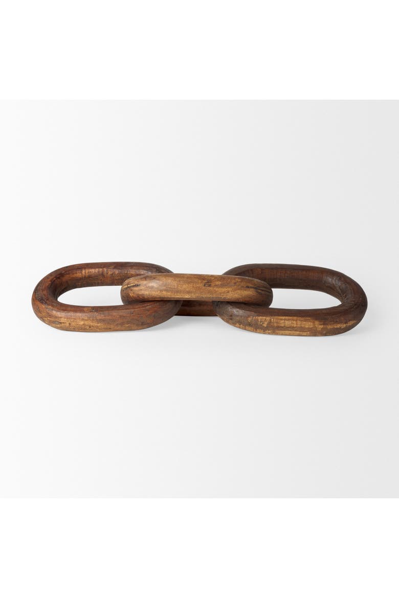 Tayla Wood Chain Link, Alternate, color, Beige