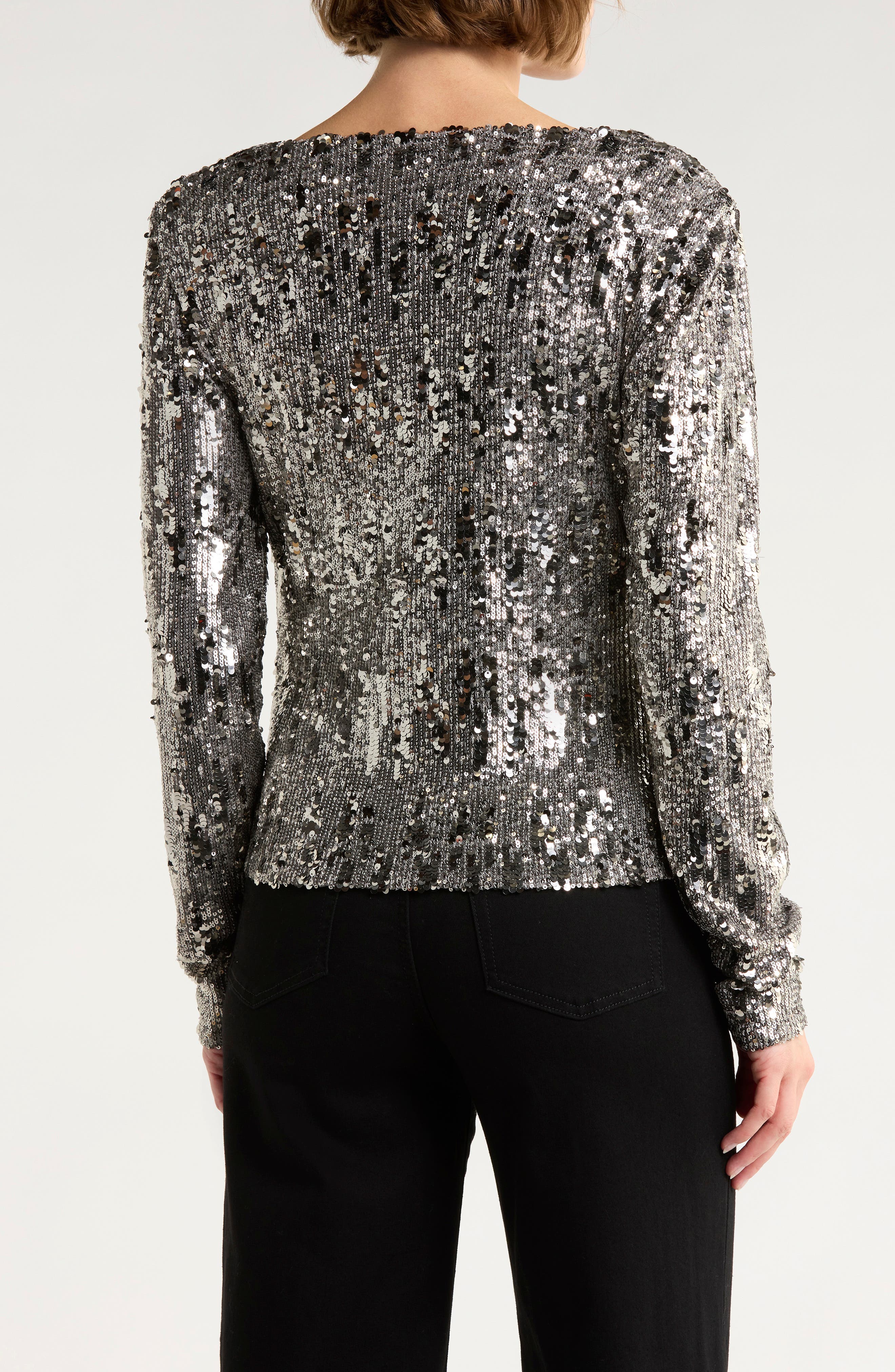 Nicole Long Sleeve Sequin Top - image 4
