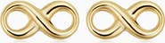 Oradina 14K Yellow Gold Forever Yours Studs