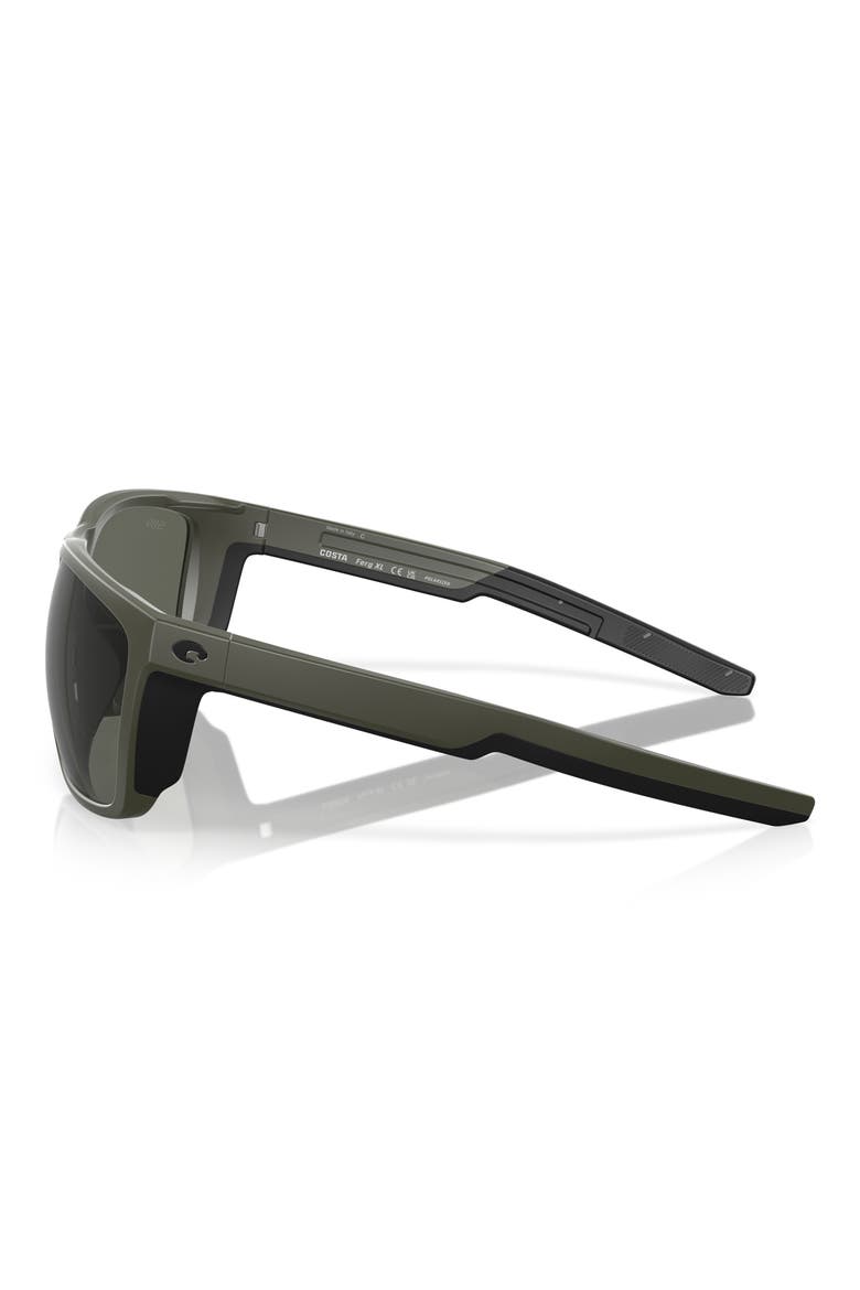 62mm Polarized Square Sunglasses, Alternate, color, MATTE OLIVE/ GRAY 580G