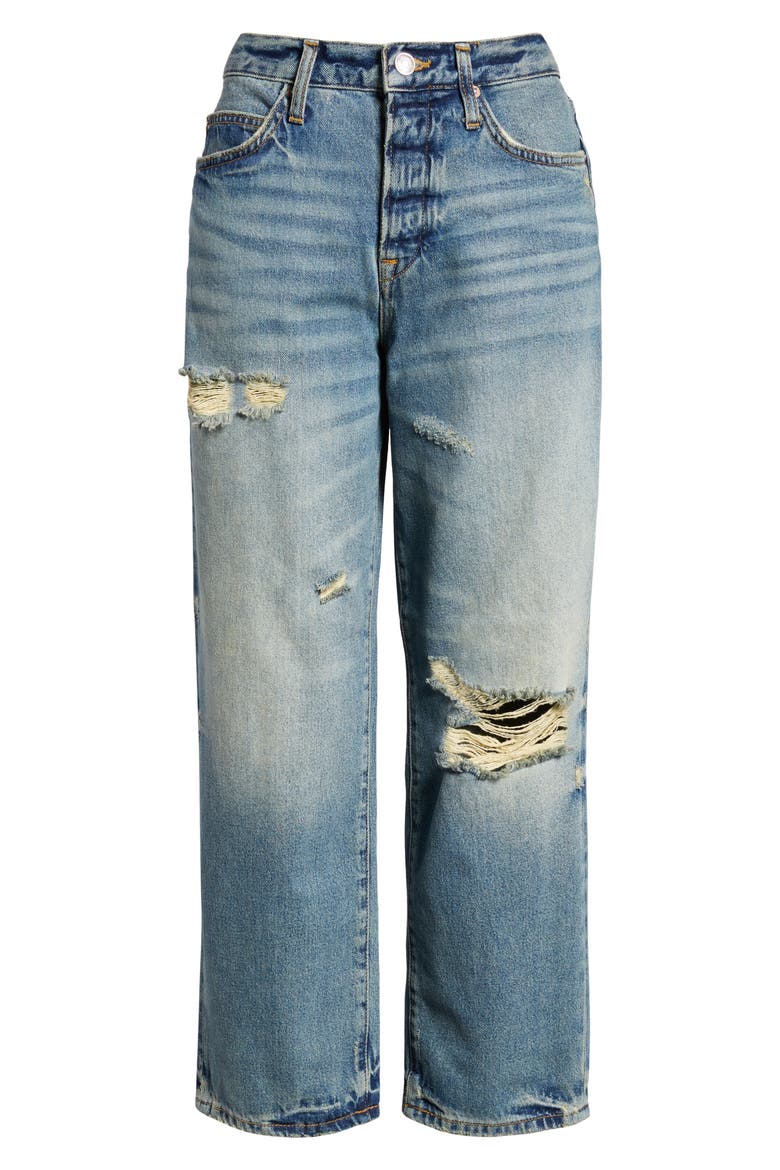 We the Free by Free People Ripped Crop Boyfriend Jeans, Alternate, color, BLUE