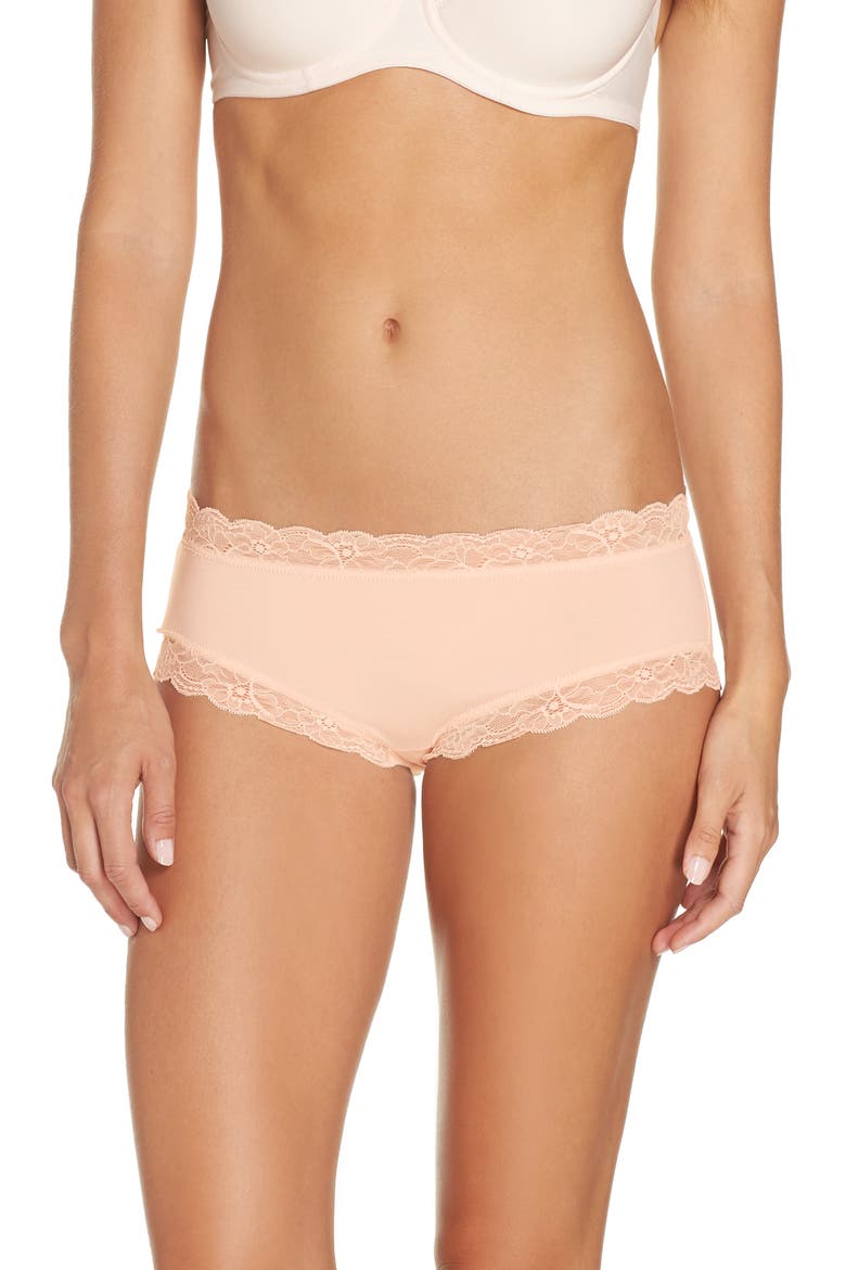 Cotton Lace Hipster Briefs, Main, color, POWDER 1381