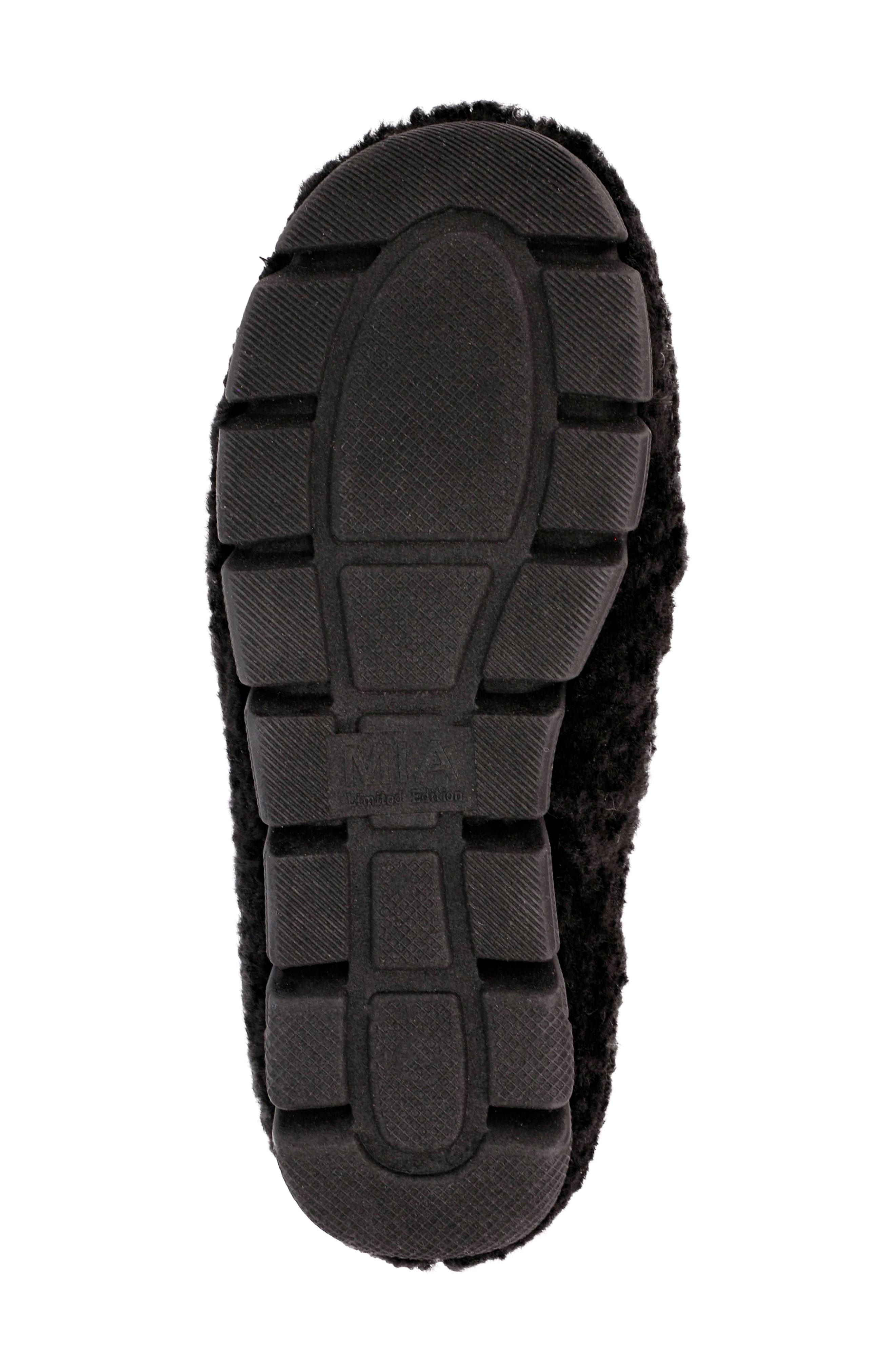 MIA Cocoa Faux Shearling Slipper, Alternate, color, Black