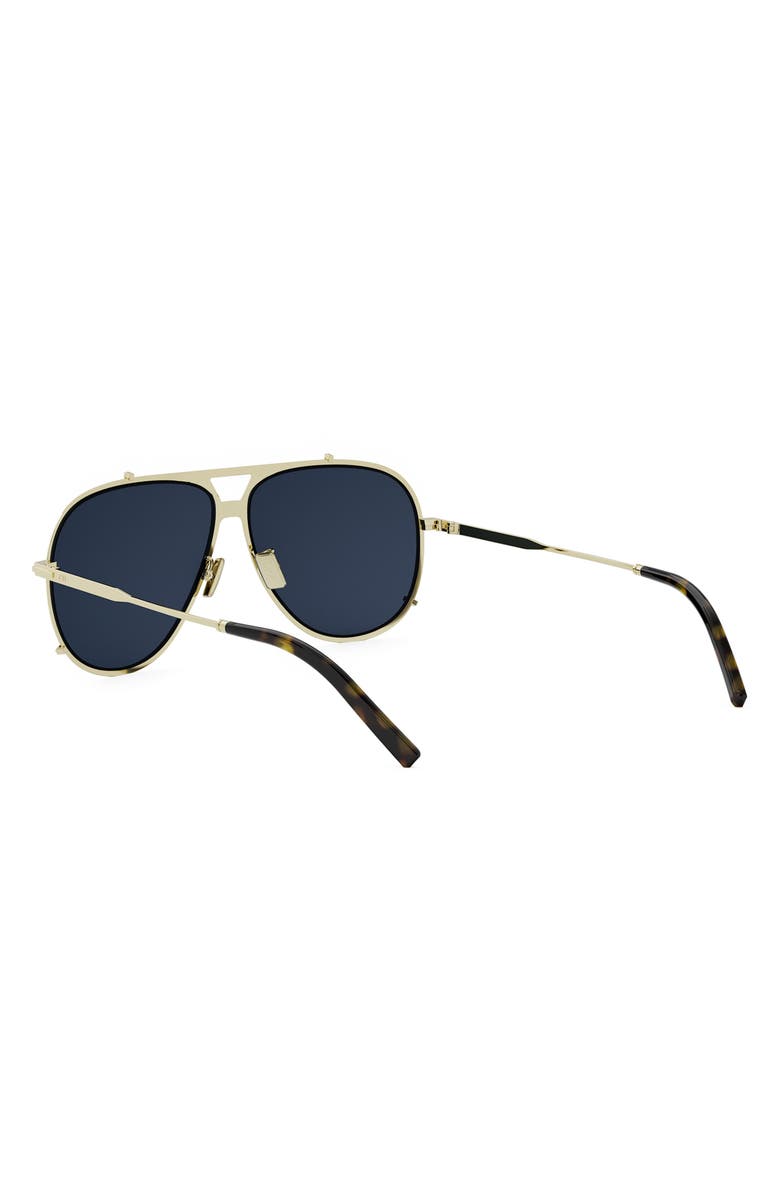 DIOR 'DiorBlackSuit A3U 59mm Pilot Sunglasses, Alternate, color, Shiny Gold / Blue