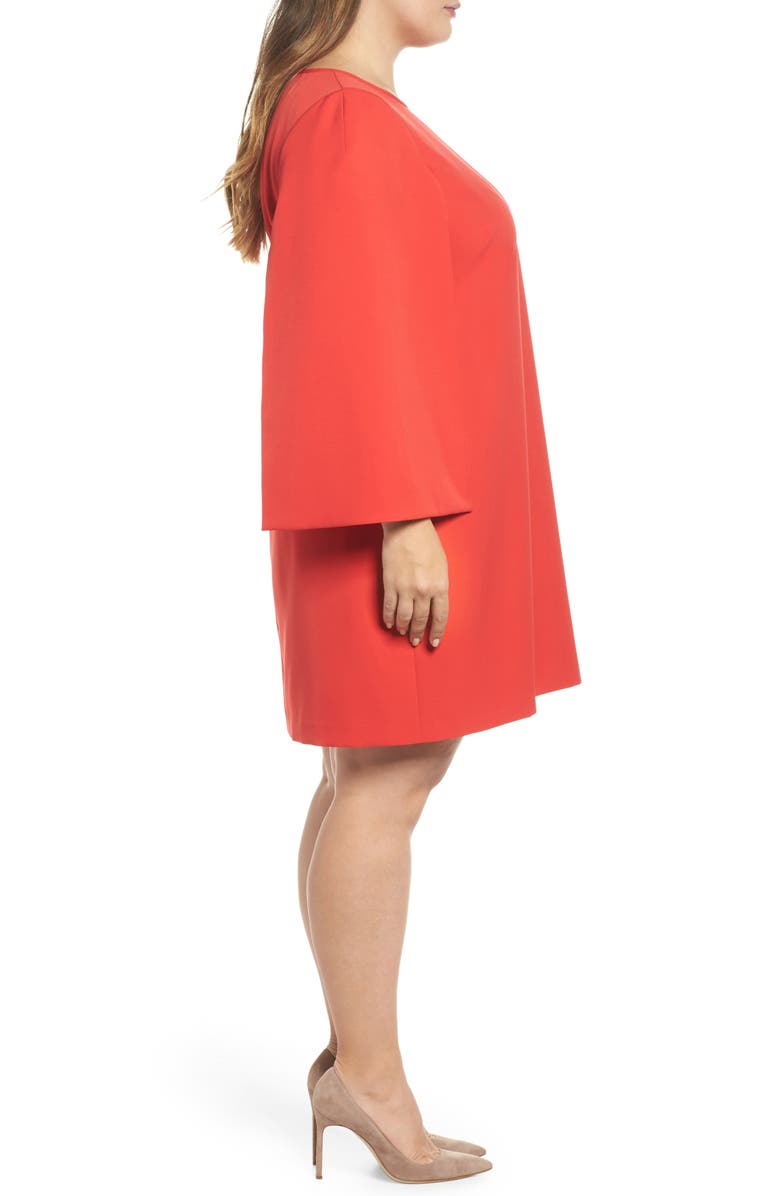 Eliza J Jewel Neck Cape Sleeve Dress, Alternate, color, 