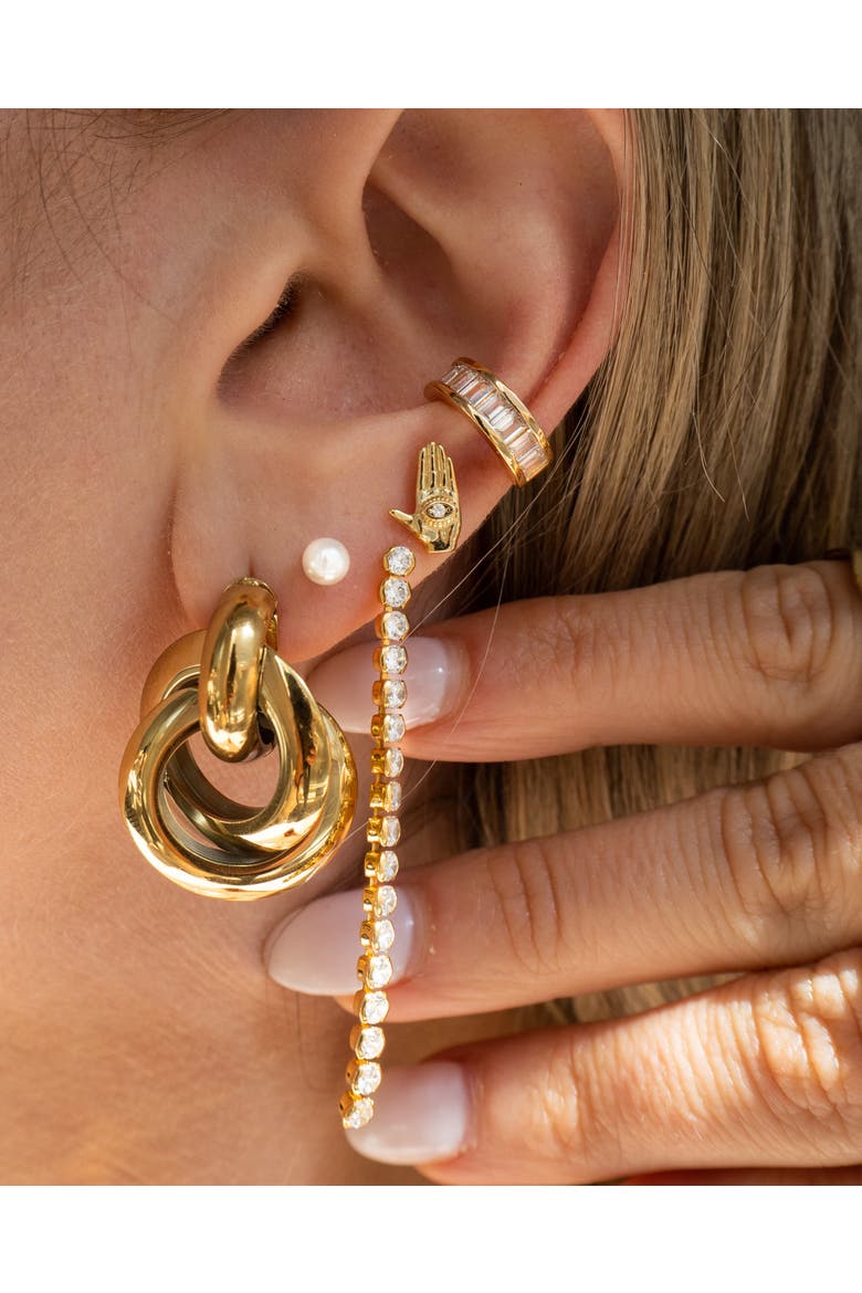 Lucia Earrings, Alternate, color, Gold