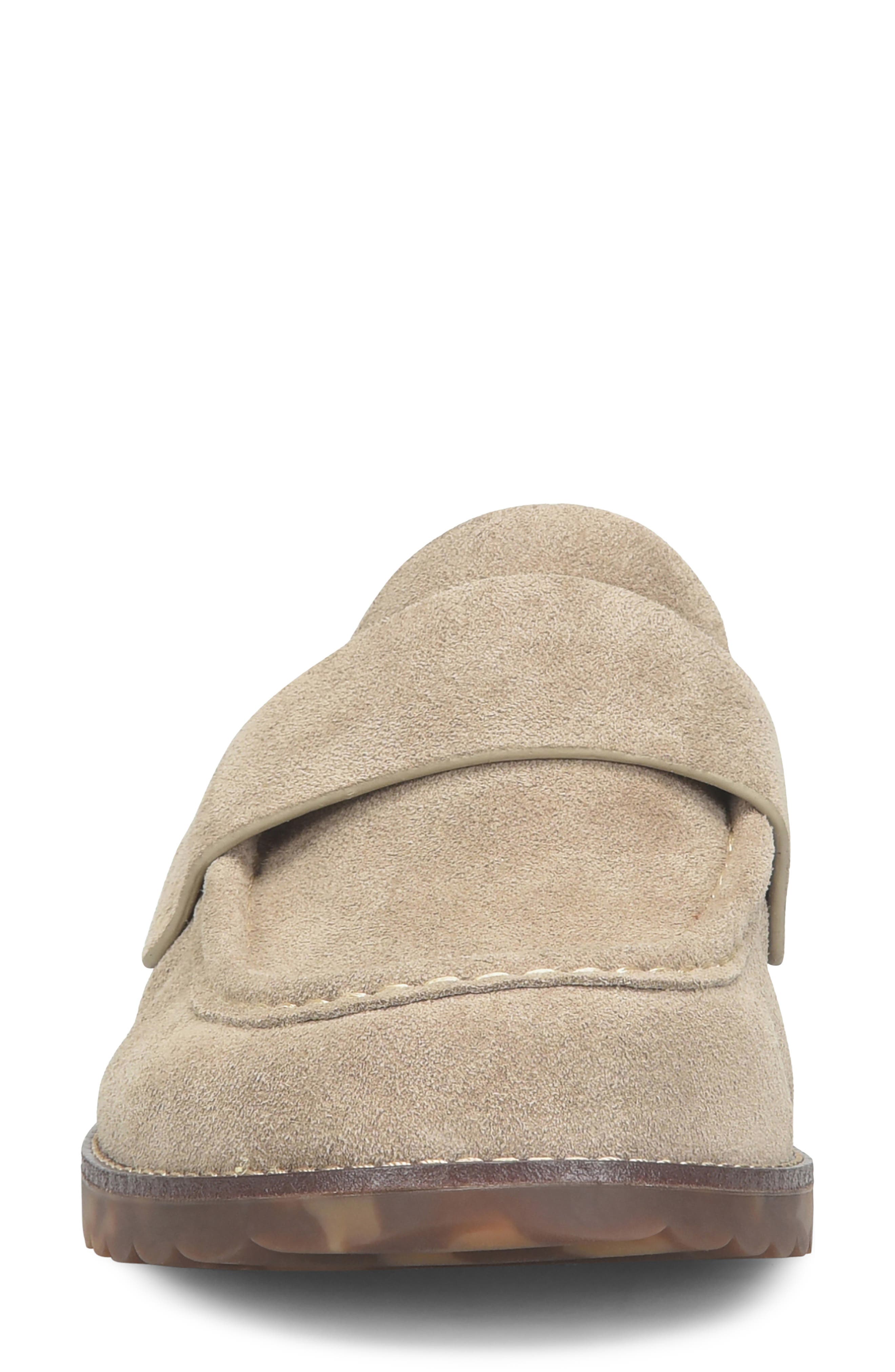 Alicia Leather Flat Mule, Alternate, color, LIGHT GREY