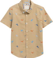 DENIM AND FLOWER Kids' Multicolor Dinos Button-Up Shirt