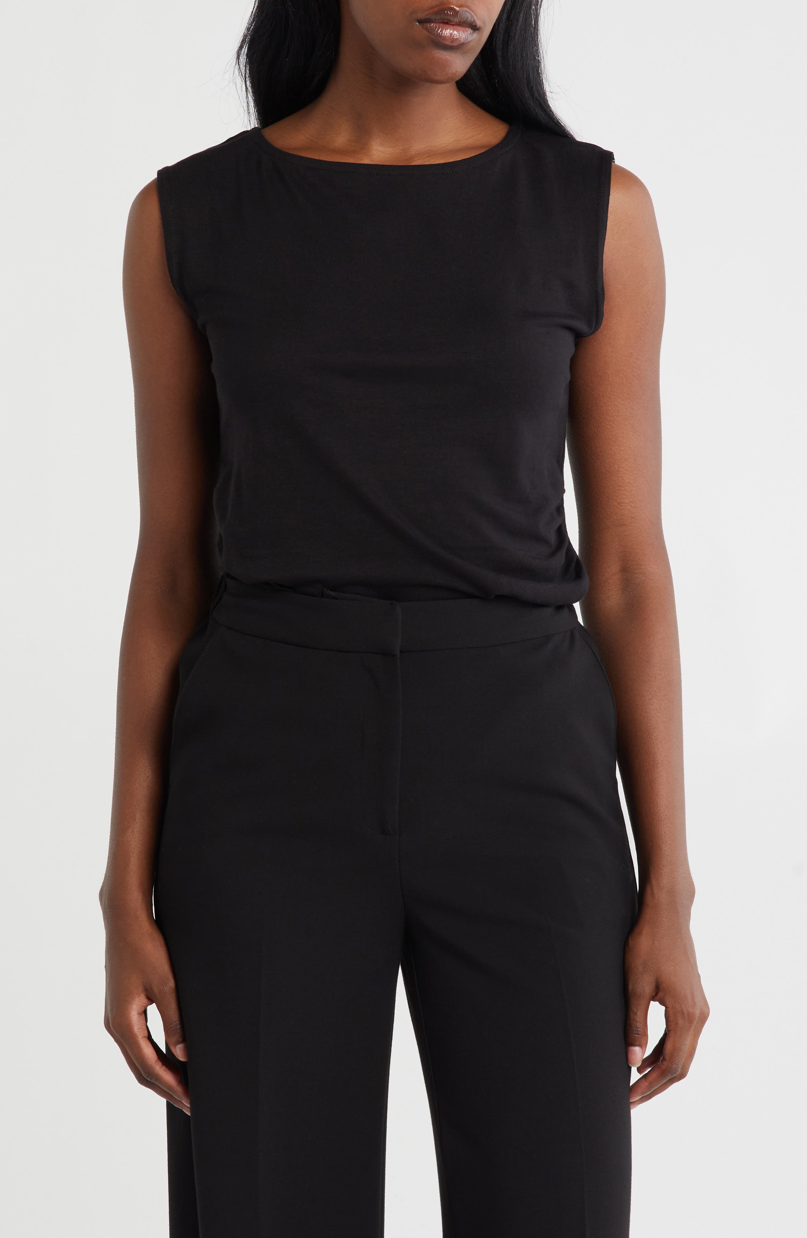 ELIE ELIE TAHARI Side Ruched Tank
