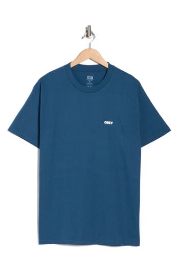 Obey Peace Target Graphic T-shirt In Blue