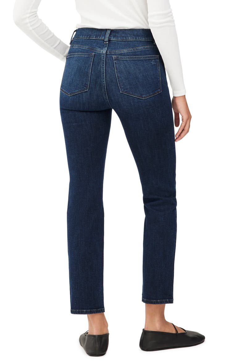Mara Instasculpt Mid Rise Ankle Straight Leg Jeans, Alternate, color, INDIA INK